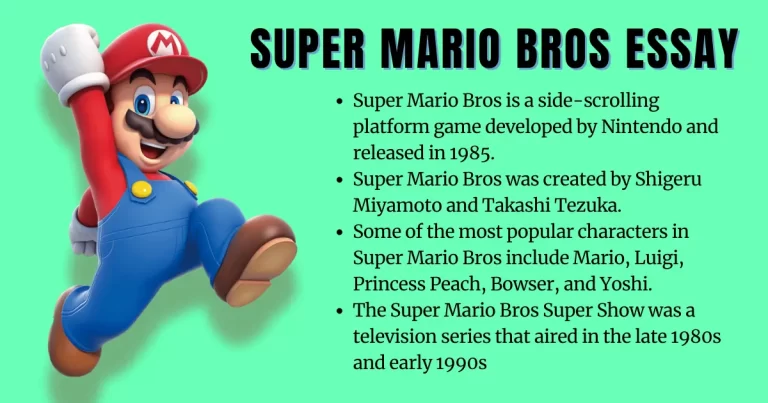 Super Mario Bros Essay for Kids